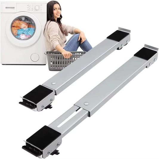 Adjustable Washing Machine Stand with Wheels