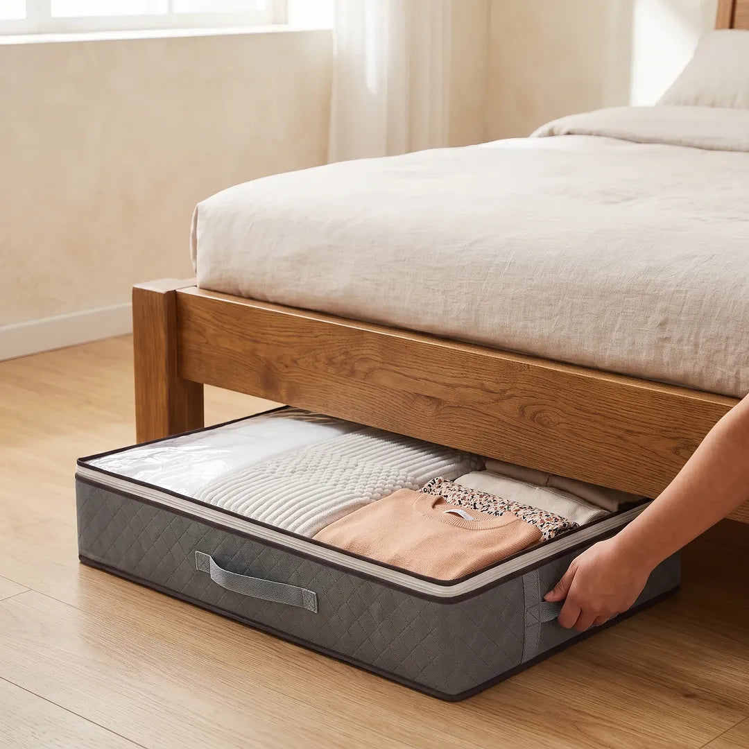 Foldable Under Bed Storage Bag for Clothes & Blankets