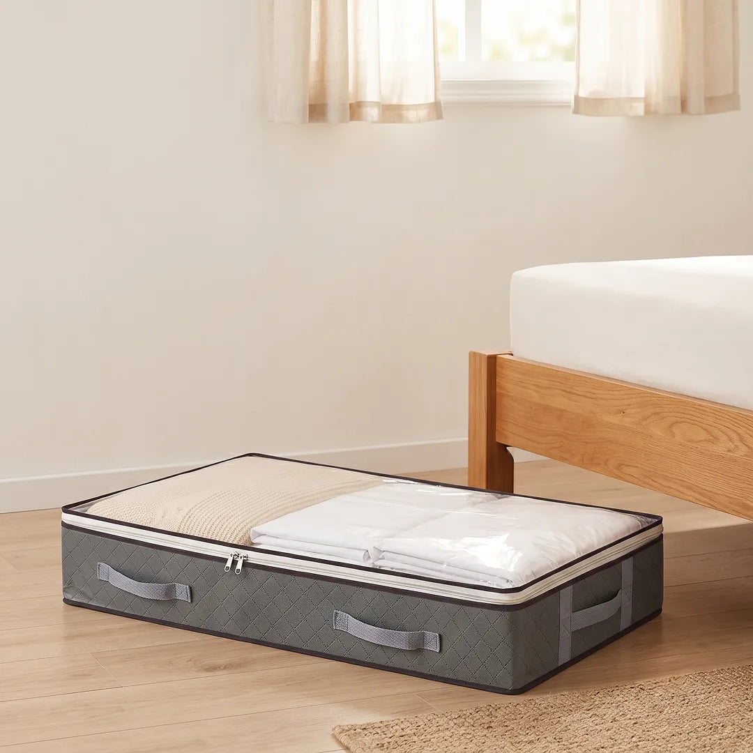 Foldable Under Bed Storage Bag for Clothes & Blankets