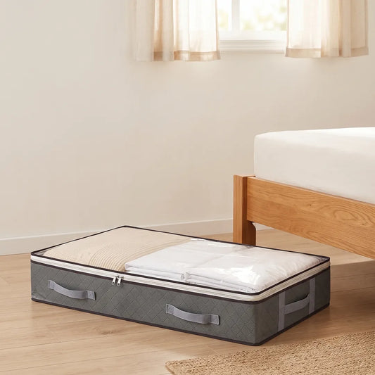 Foldable Under Bed Storage Bag for Clothes & Blankets