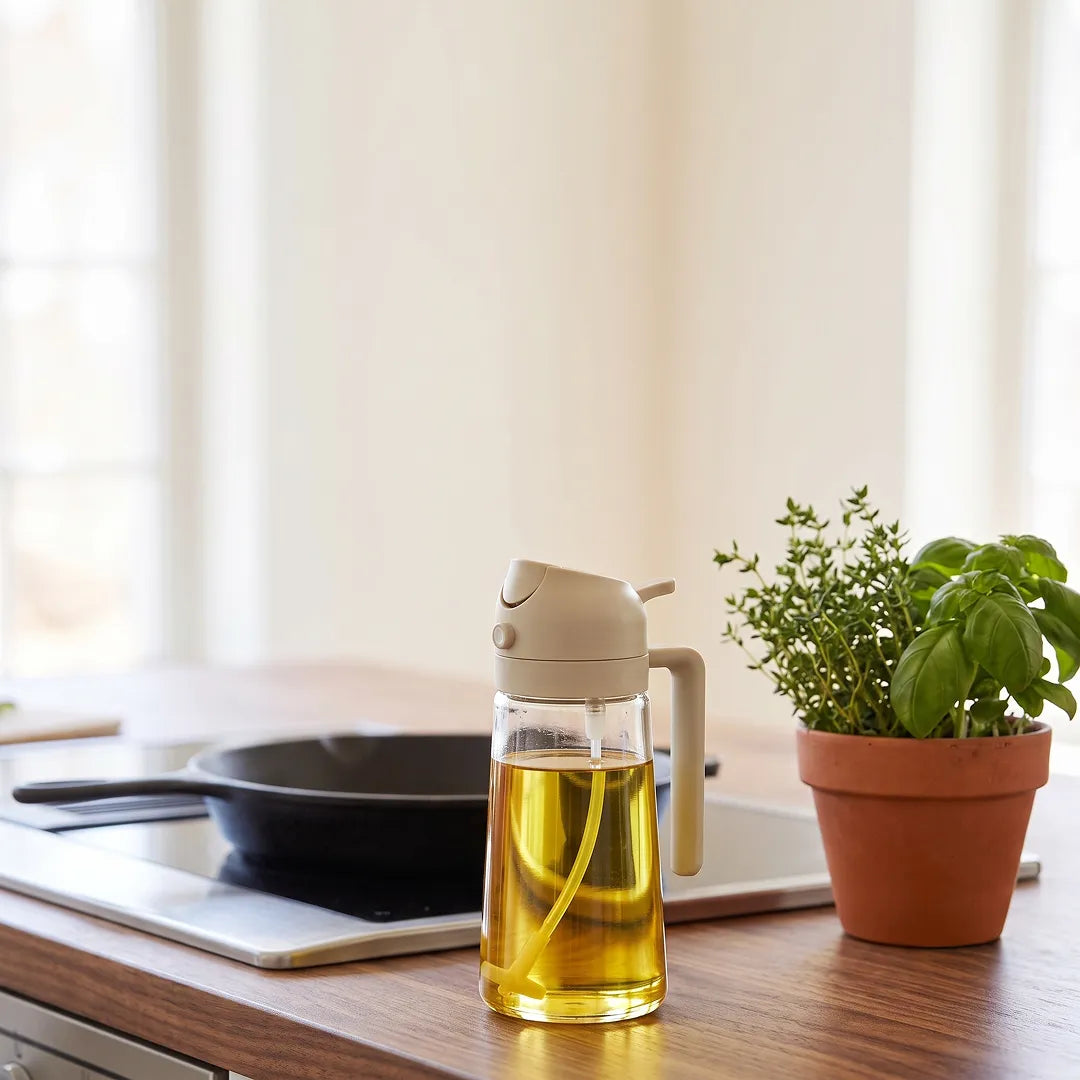 Multi-Purpose Glass Oil Spray Bottle for Kitchen & BBQ