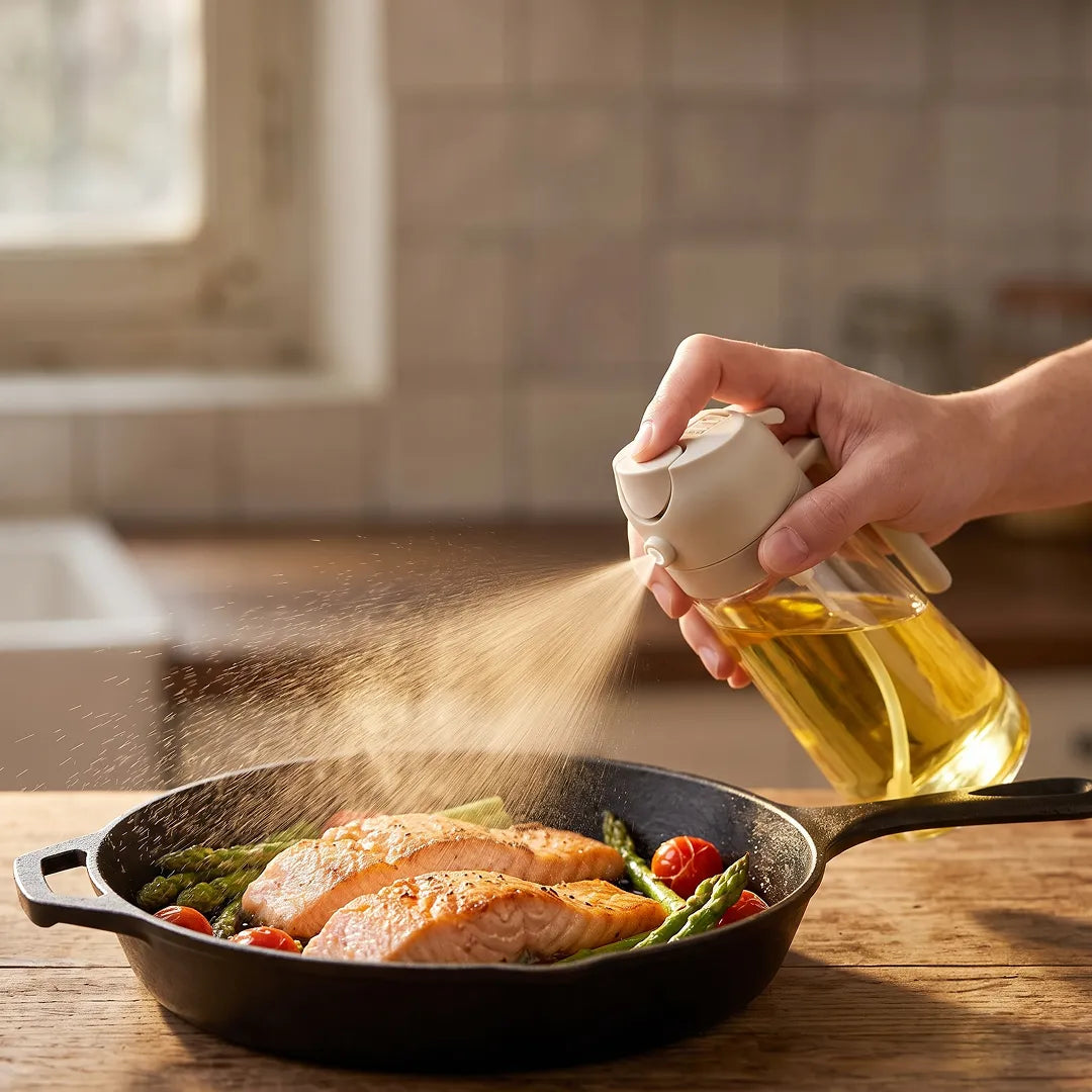 Multi-Purpose Glass Oil Spray Bottle for Kitchen & BBQ