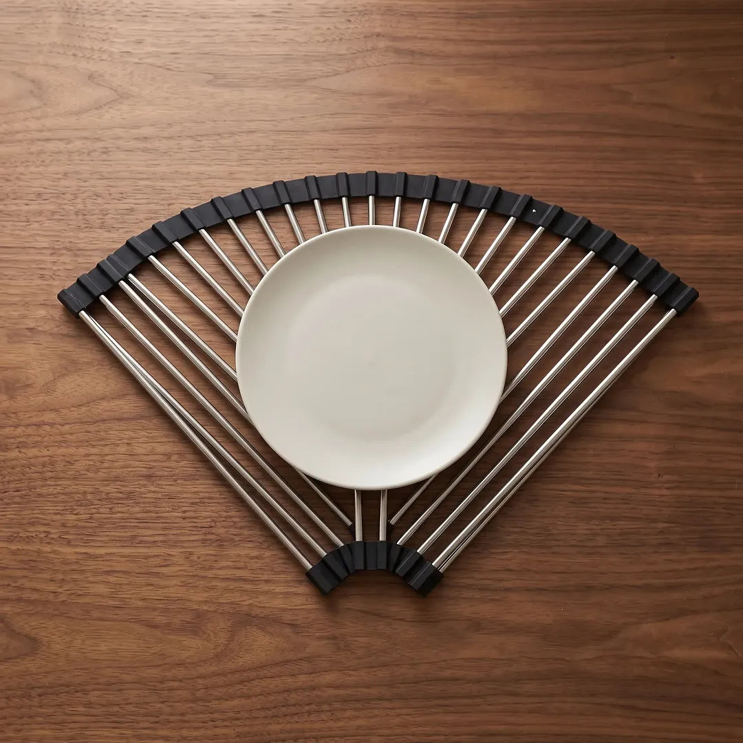 Foldable Roll-Up Dish Drying Rack for Kitchen Sink