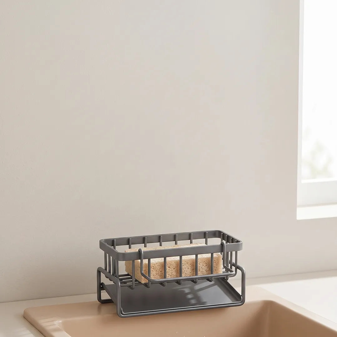 Kitchen Sink Caddy with Sponge Holder & Towel Rail