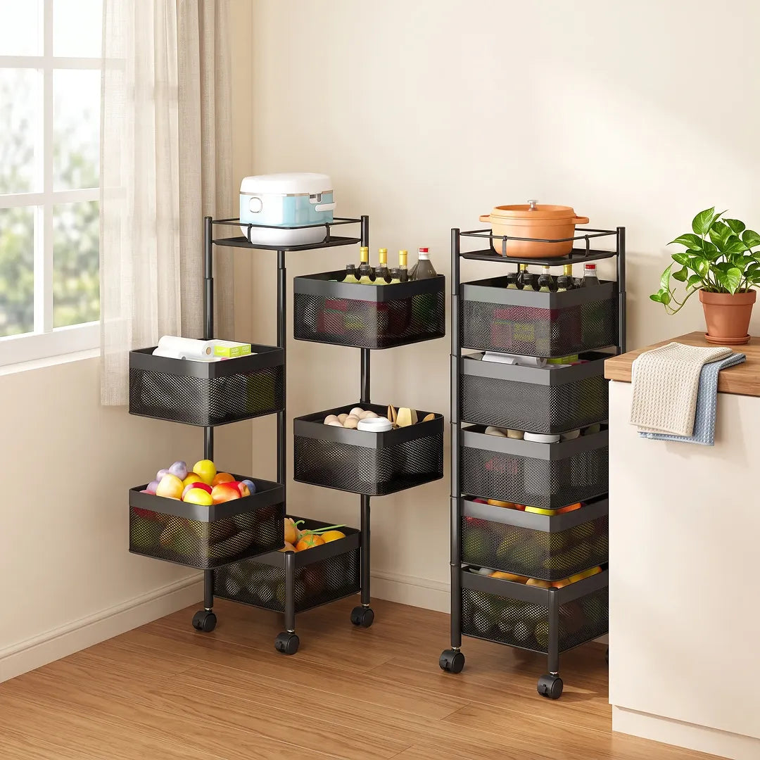 5-Tier Kitchen Storage Rack with Removable Baskets