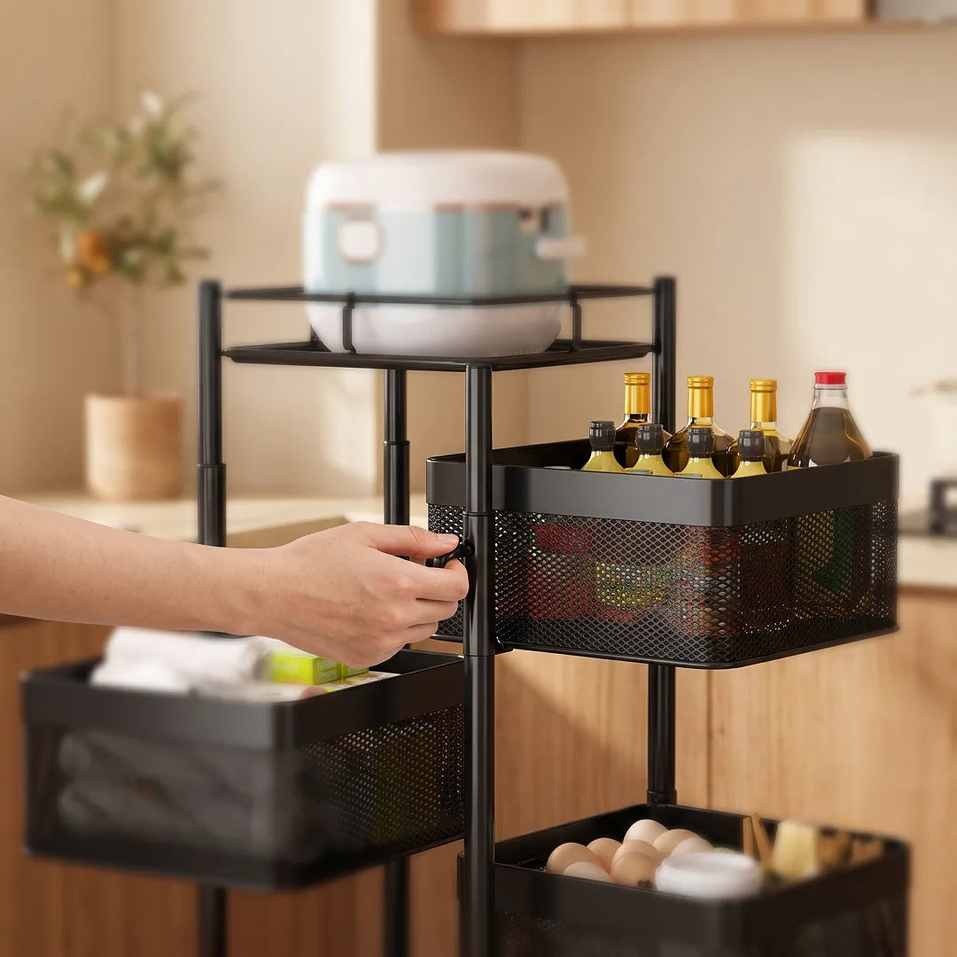 5-Tier Kitchen Storage Rack with Removable Baskets