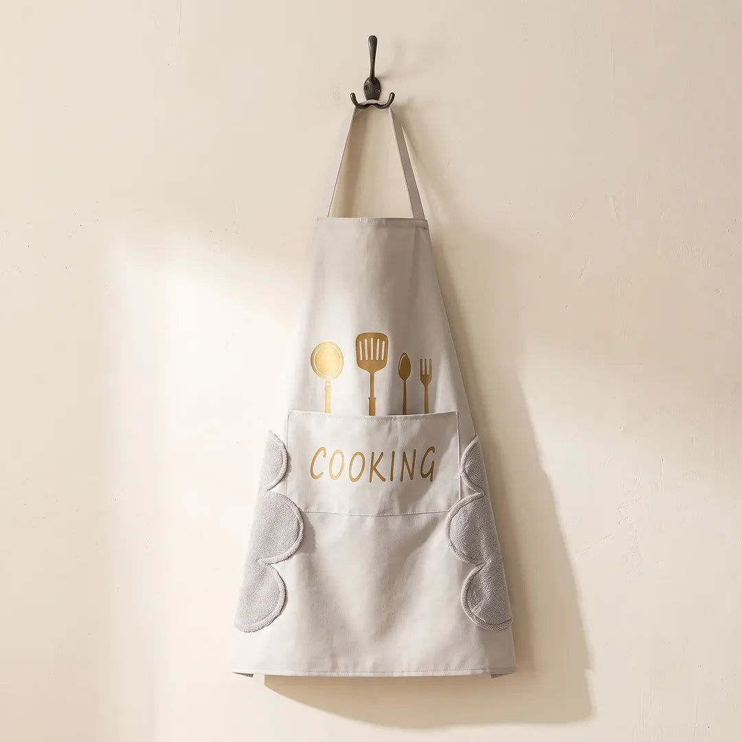 Easy-Clean Waterproof Kitchen Bib Apron